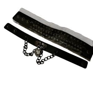 SOLD AS UNLISTED ♥️2 Black Chain Bracelet W/ Heart Charm.   NWOT